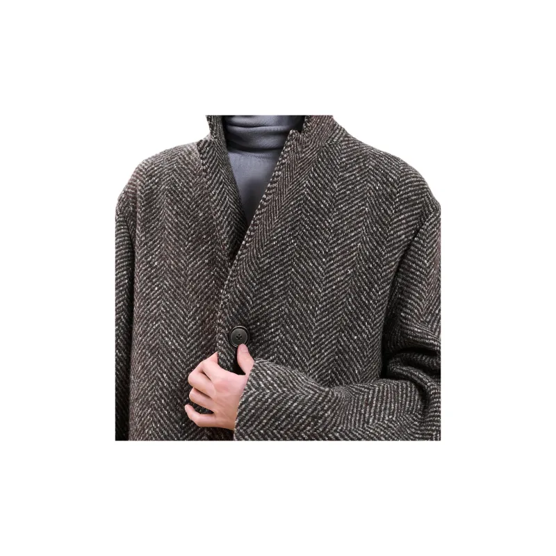 HERMES Coats Men Dark Brown-4