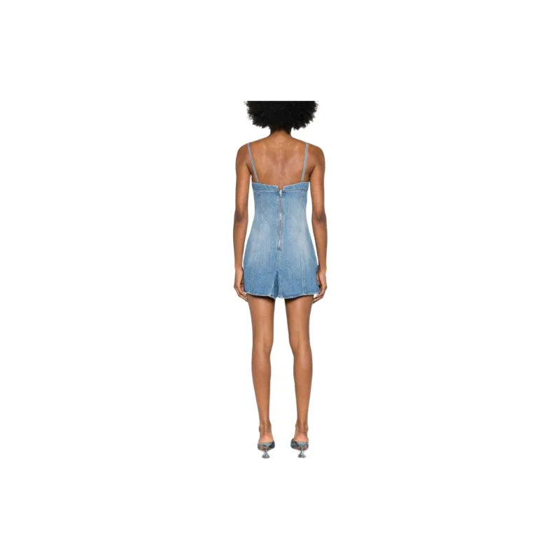 Nensi Dojaka Godet design Denim Mini Dress-2