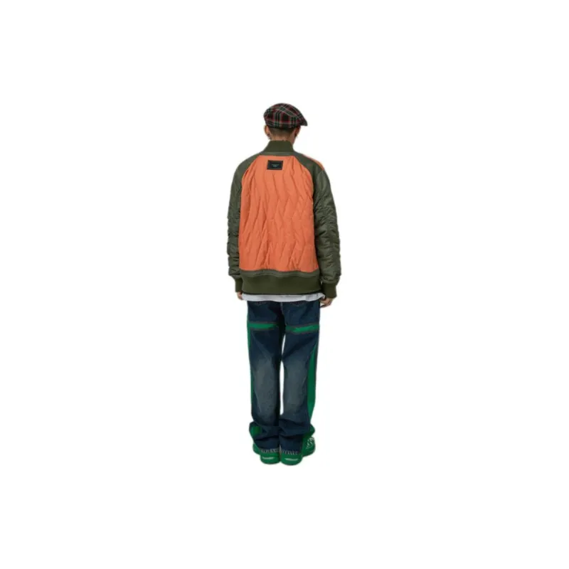 NO ONE ELSE Puffer Jacket Unisex Mustard Green-1
