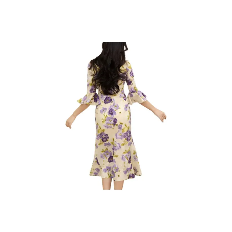 Shimiko Long-Sleeved Dresses Women's Purple Filigree Dust-3