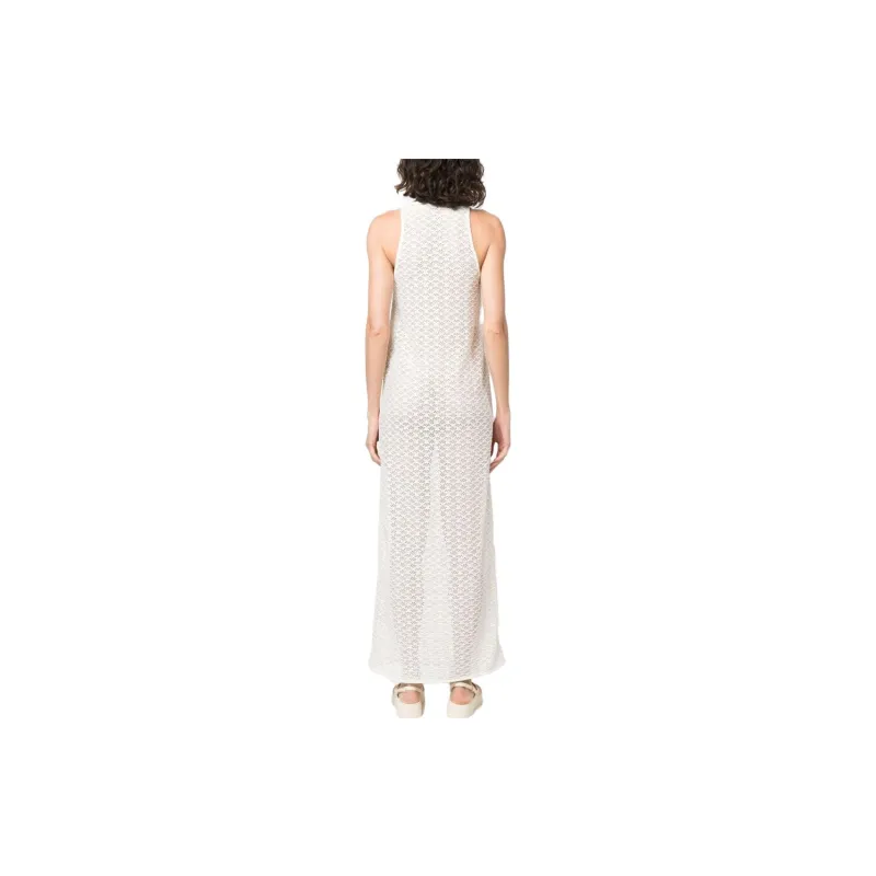 GANNI Sleeveless Dresses Women's White-2