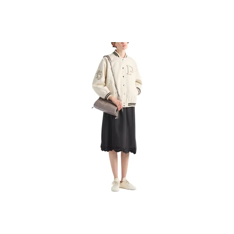 PRADA Canvas Bomber Jacket With Patches-1