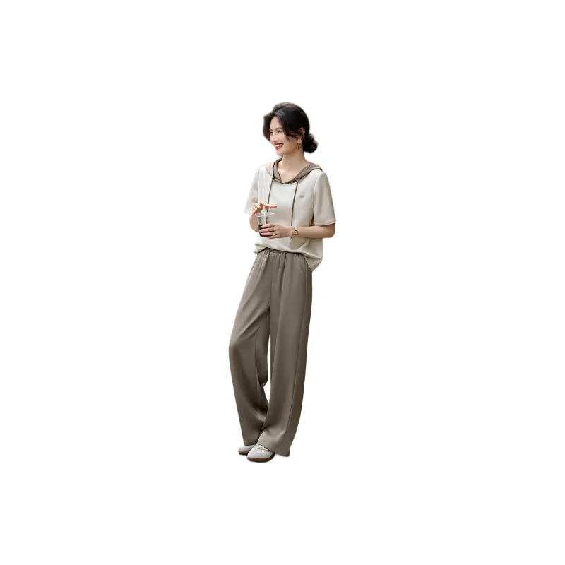 XWI Casual Suit Women's Beige & Coffee-1