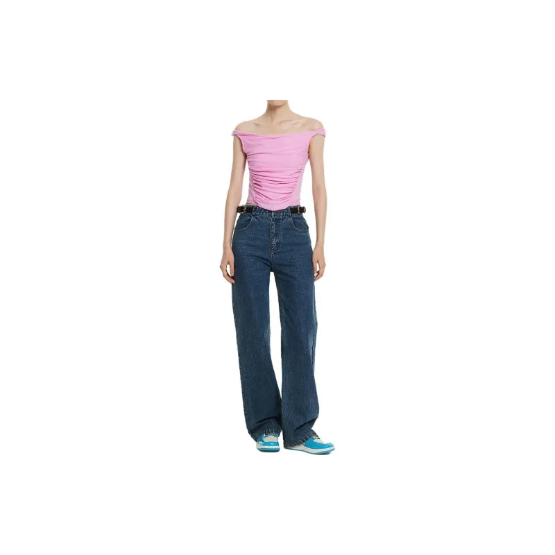 CALVIN LUO Spring And Summer Collection Jeans Women's-5