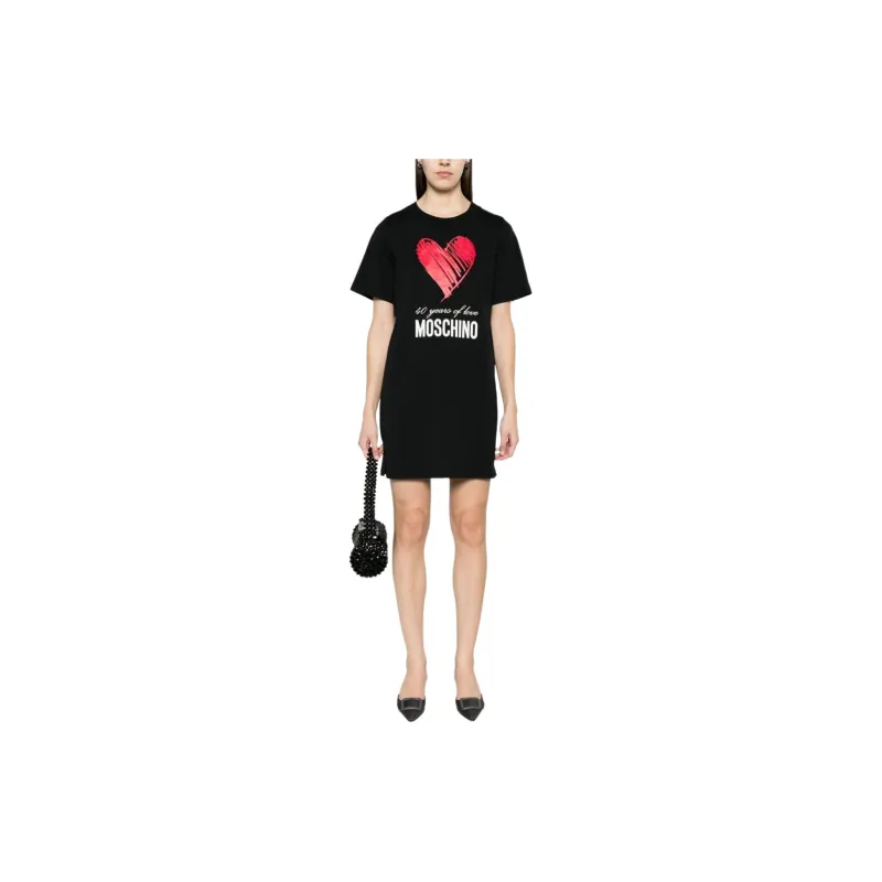 MOSCHINO 40 Years Of Love Crewneck Dress-1