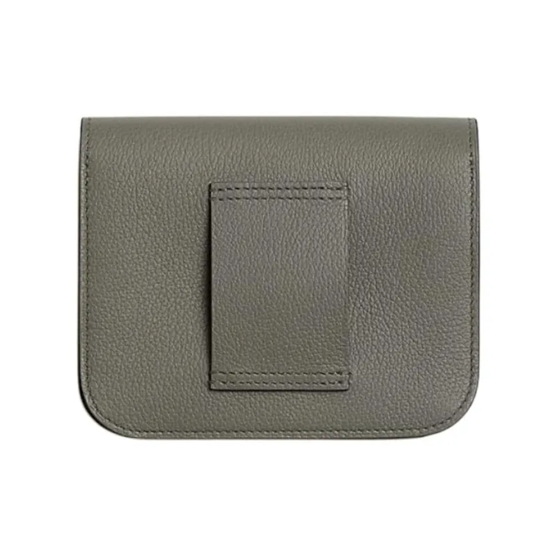 HERMES Constance Slim Evercolor Leather Wallet, Card Holder, Fanny Pack Women's 0L Grismeyer Rain Cloud Gray-1