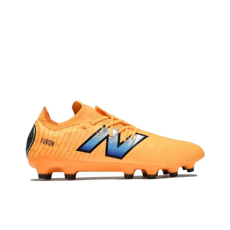 New Balance NB Furon V7+ HG Rubber Short Studs Cushioned Slip Resistant Soccer Shoes Men's Orange-1