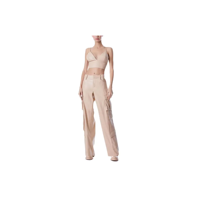 ALICE+OLIVIA Luis Faux leather Cargo Pants-1