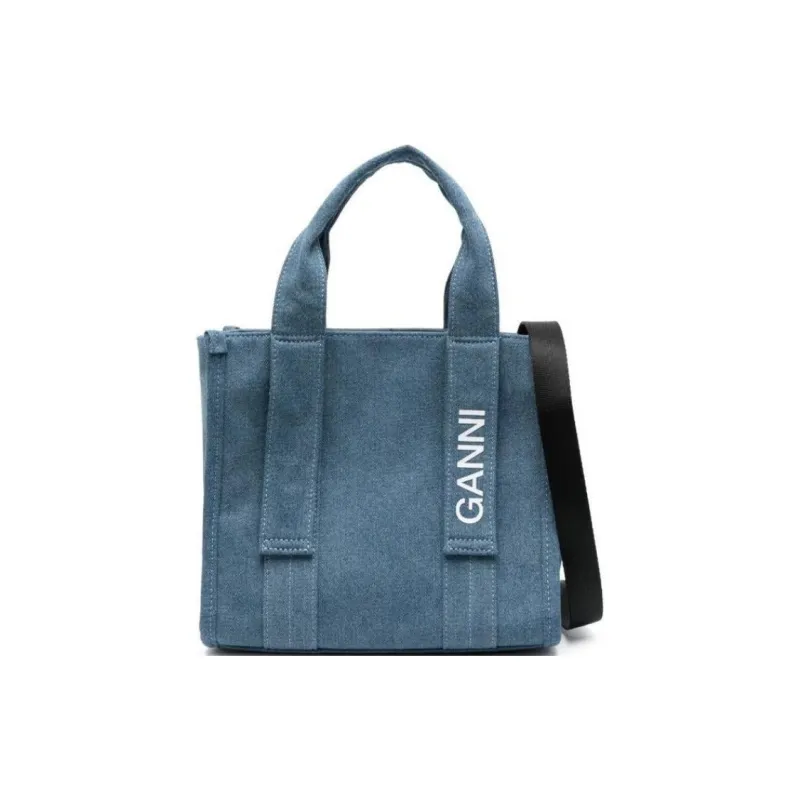 GANNI Tech Denim Tote Bag-0