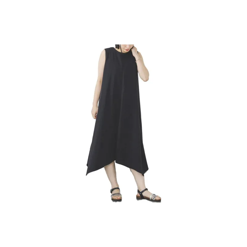 Beams Sleeveless Dresses Women's Black-3