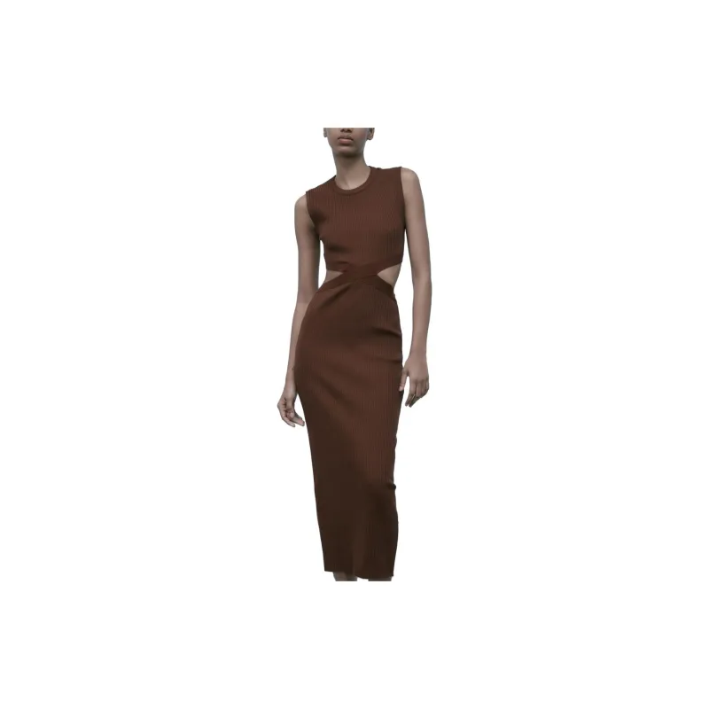 ZARA Sleeveless Dresses Women's Chocolate-1