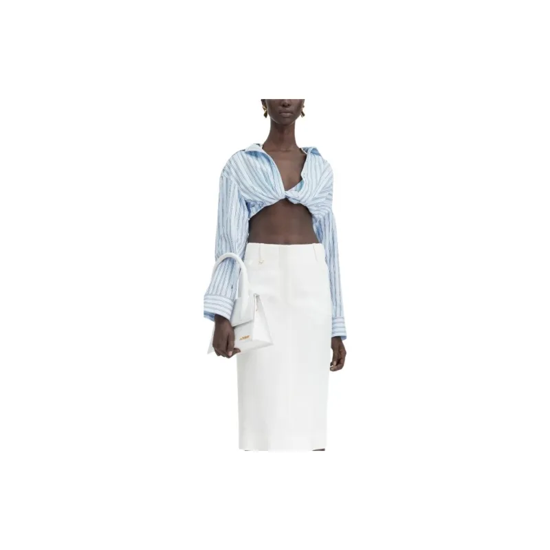 Jacquemus La Chemise Bahia Courte Shirt 100 White-3