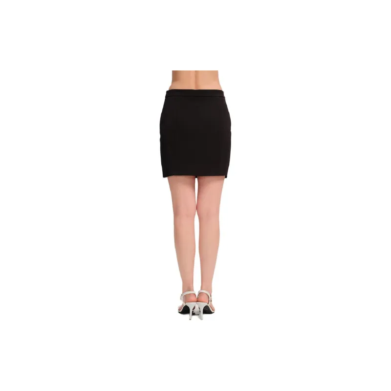 Blood Glitter Casual Short Skirts Women's Black-2