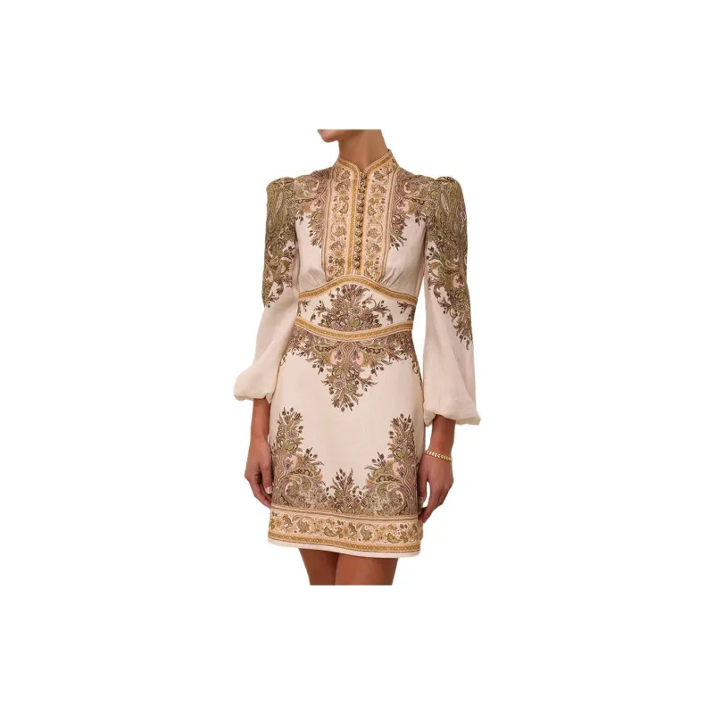 Zimmermann Natura Buttoned Mini Dress-4