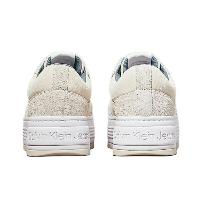 CALVIN KLEIN Low-Top Skateboard Shoes Women's Ivory-4