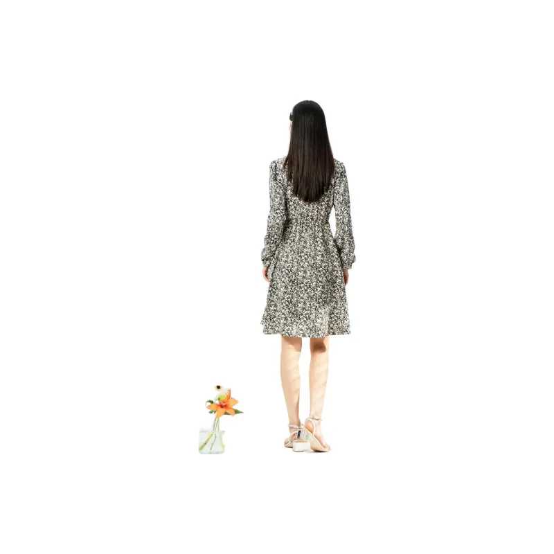 Lagogo Long-Sleeved Dresses Women's Mixed Color-2