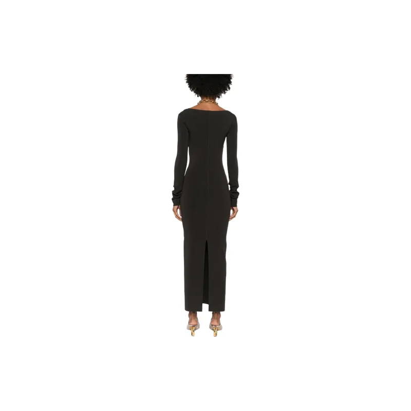 NANUSHKA Seam detail Ribbed Midi Dress-3