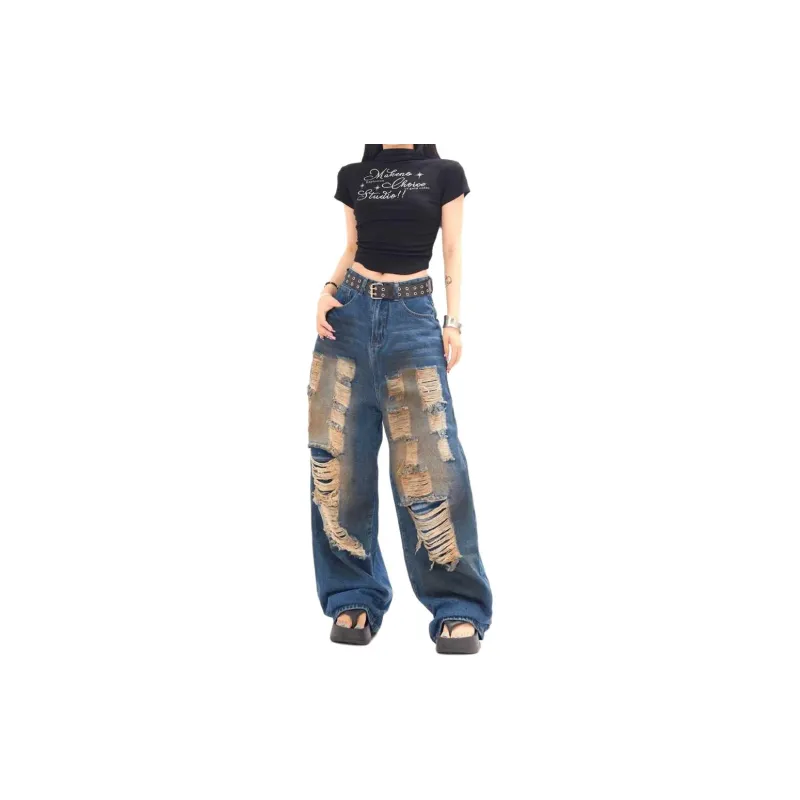 DanerWang Jeans Unisex Blue-1