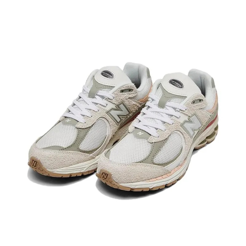 New Balance NB 2002R Anti Slip Wear Resistant Low Top Running Shoes Women's White Brown-1