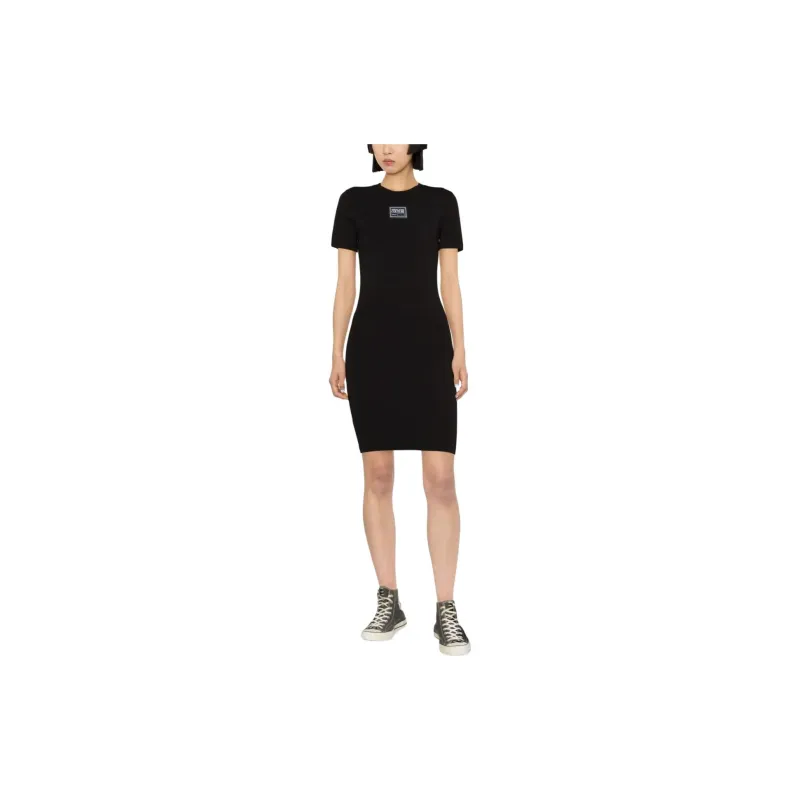 VERSACE JEANS COUTURE Logo Patch T shirt Dress-1