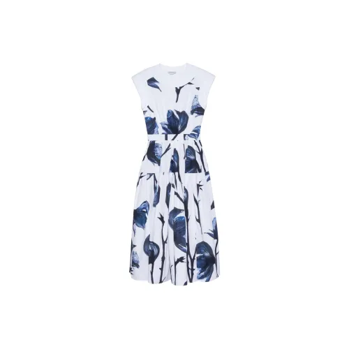 Alexander McQueen Sleeveless Dresses Women's White