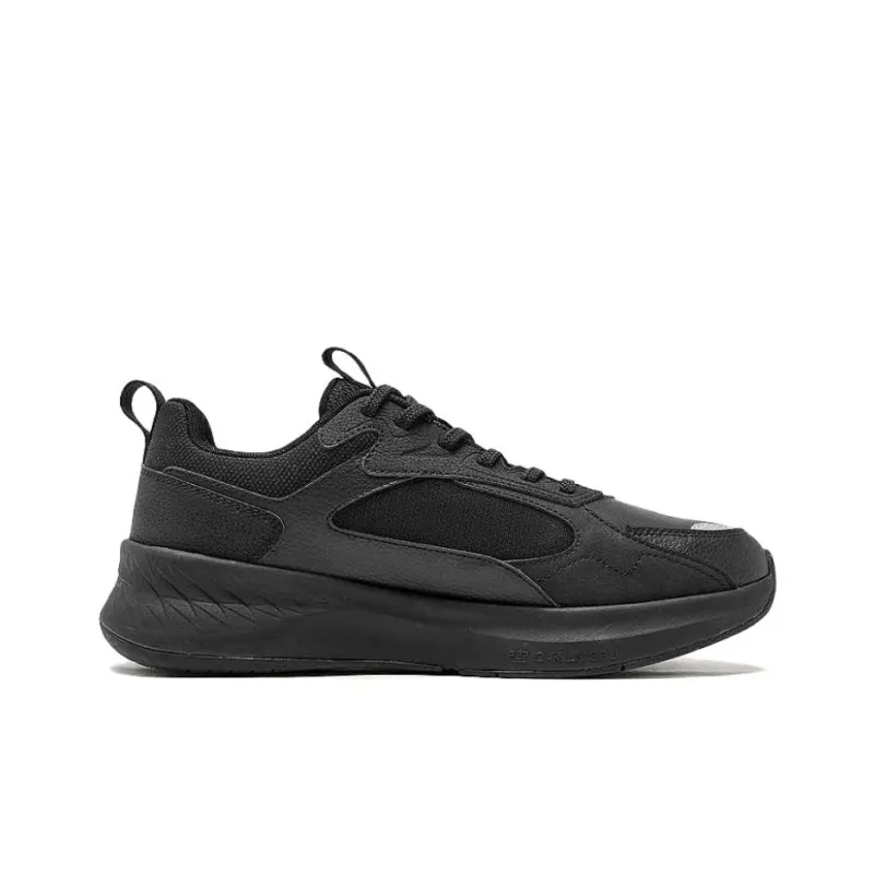 QIAODAN Anti Slip Wear Resistant Low Top Casual Running Shoes Men's Black-1