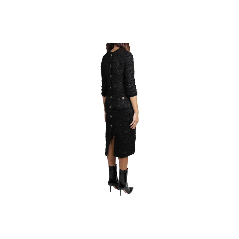 Balenciaga Tweed Button up Dress-3