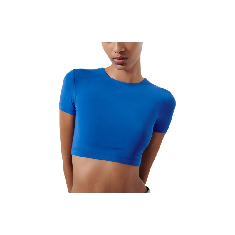 ZARA Crop Tops Women's Blue-1