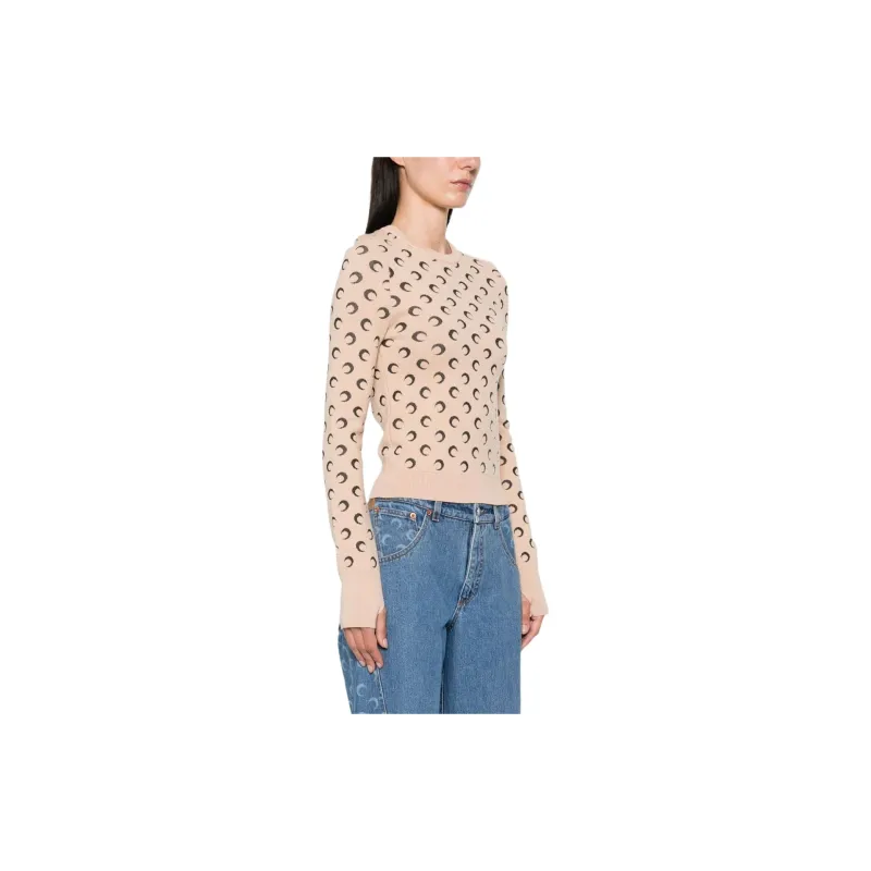 Marine Serre Crescent Moon jacquard Jumper-3