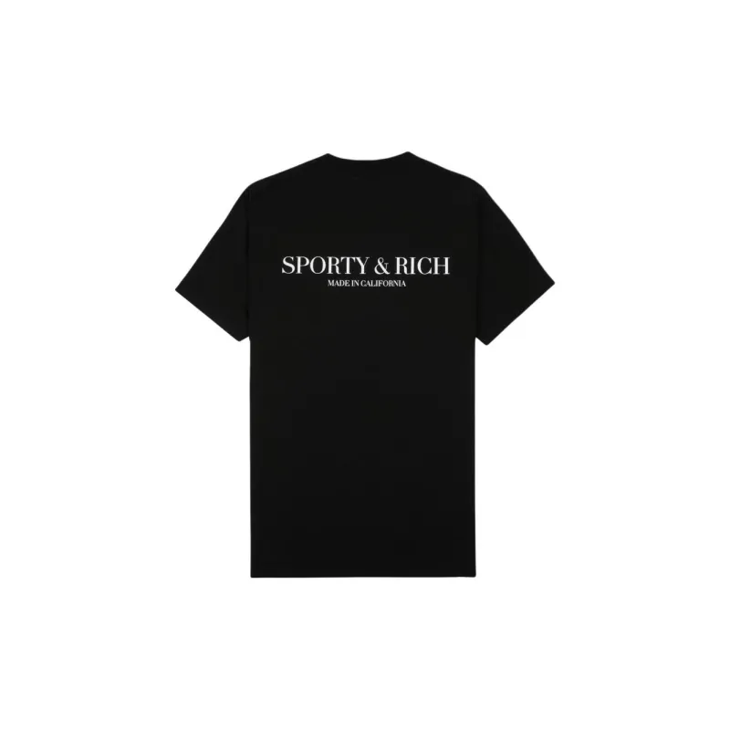 SPORTY & RICH Slogan print Cotton T shirt-1
