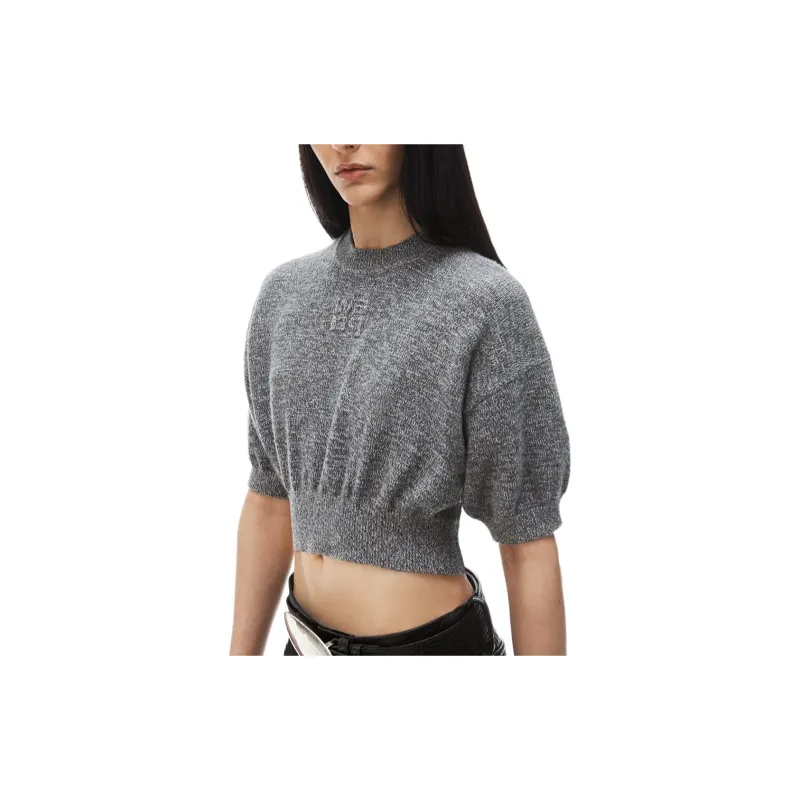 Alexander Wang Drop Shoulder Cropped T Shirt-3
