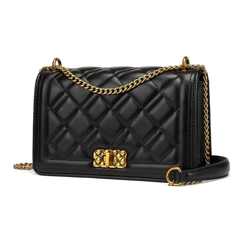 ST&SAT Synthetic Leather Underarm Shoulder Bag Women's Ecru/Pitch Black-6