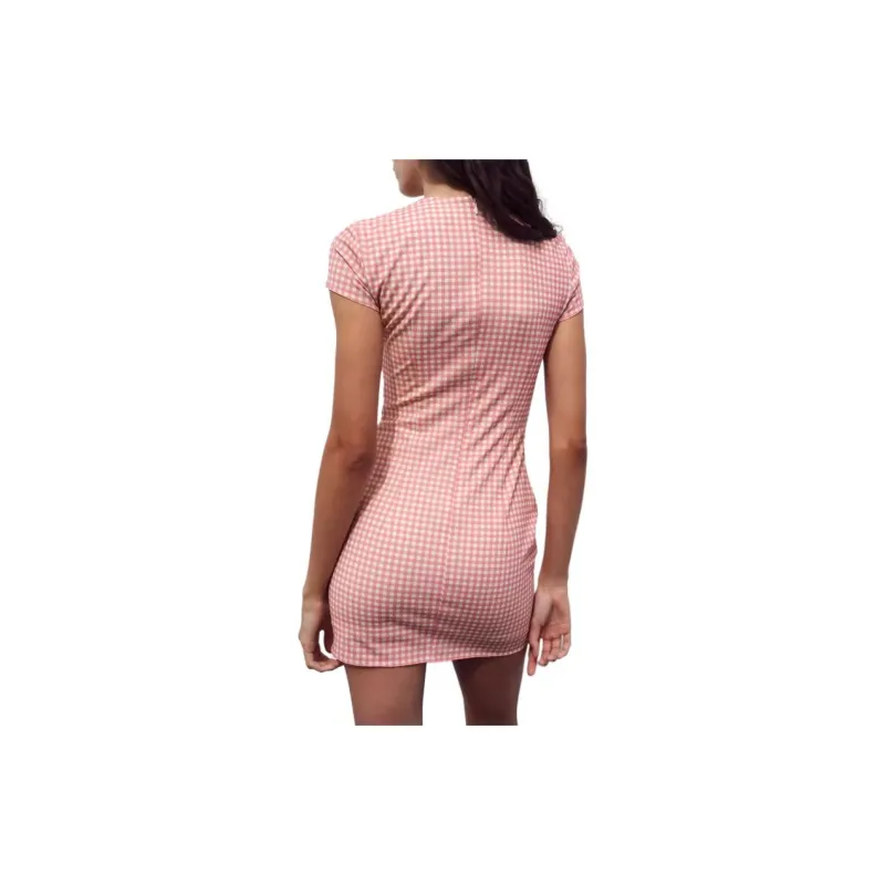 ZARA Short Sleeved Dresses Women's Pink/White-3