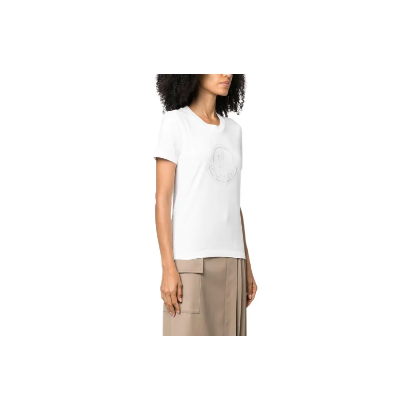Moncler Logo Embellished Crewneck T Shirt-3