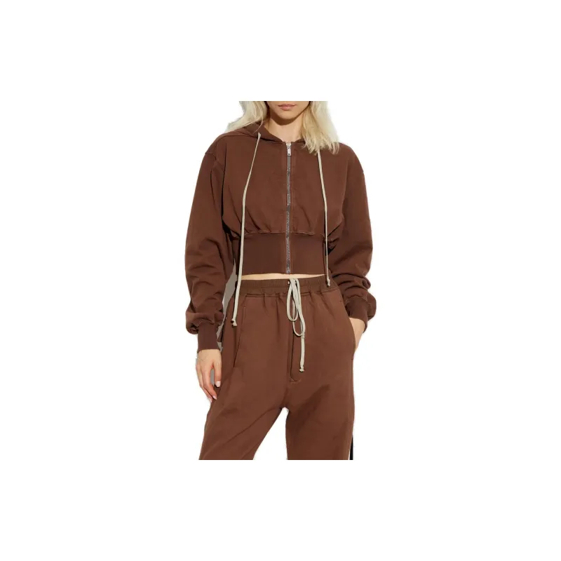 Rick Owens DRKSHDW Tatlin Zip-Up Cropped Hoodie-1