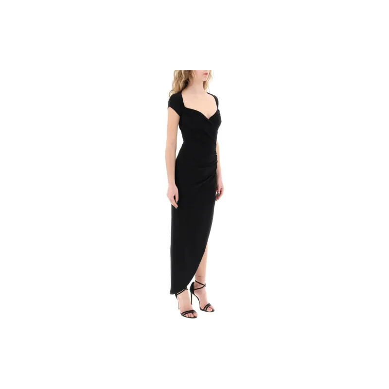 NORMA KAMALI Cap sleeves Asymmetric Dress-3