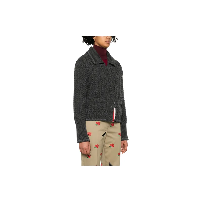 THOM BROWNE Chunky Links Cardigan-4