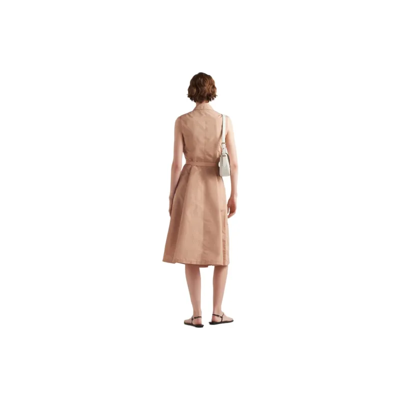 PRADA Belted Zipped Midi Dress-1