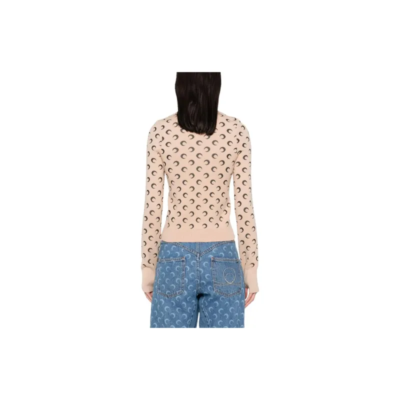 Marine Serre Crescent Moon jacquard Jumper-2