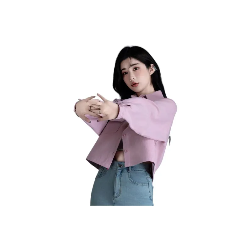 You Cow Me Pants Denim Jacket Women's Pink-4