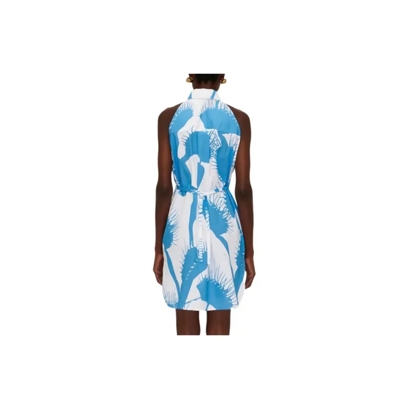 FERRAGAMO Sleeveless Dress Women's Light Blue-2