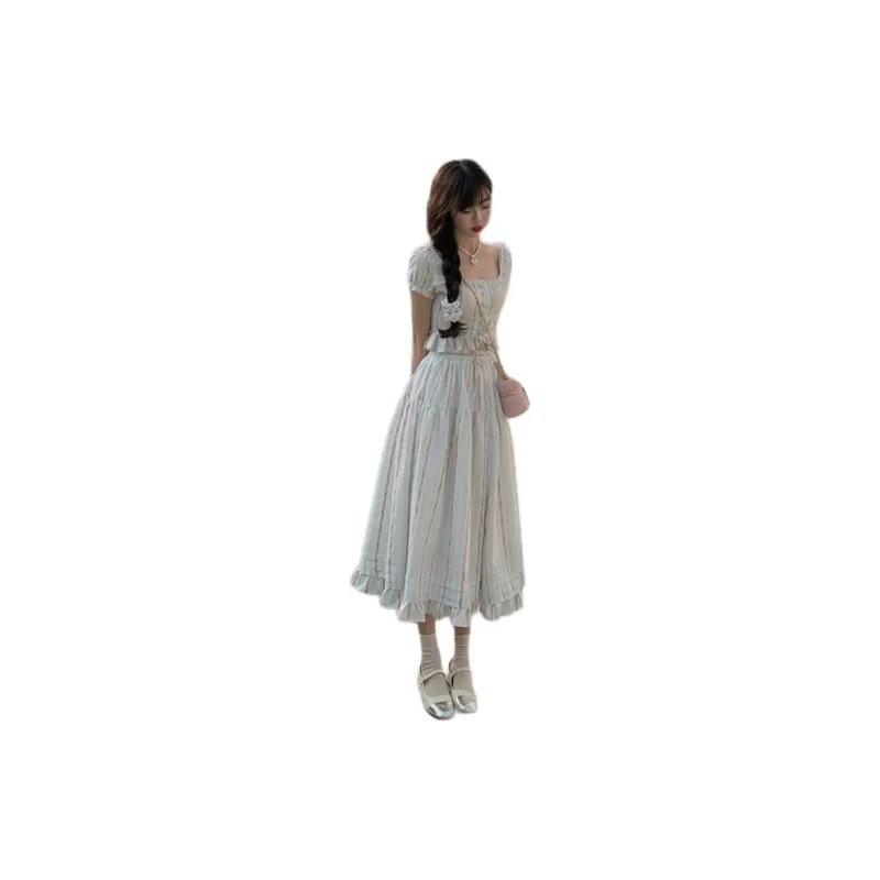 Juden Choi Skirt Set Women's Blue-2