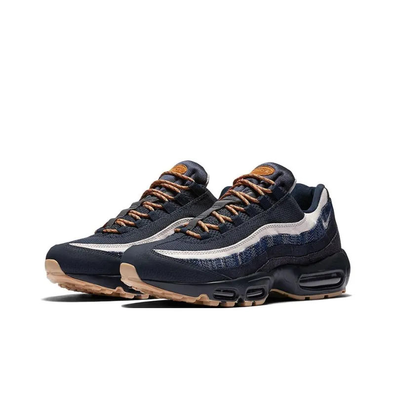 Levi's x Nike Air Max 95 Anti Slip Wear Resistant Low Top Running Shoes Unisex Blue Gray-2