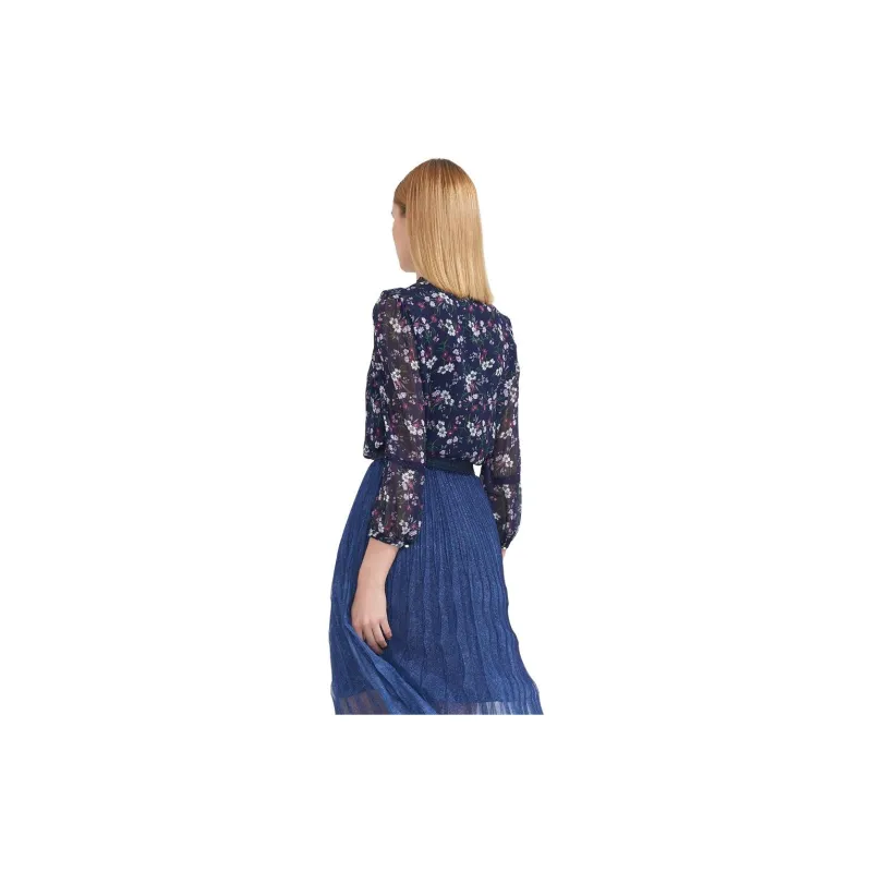 JZ. ANNAKRO Shirts Women's Floral Dark Blue-3