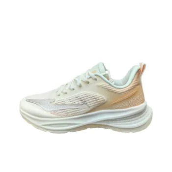 Erke Wear resistant And Lightweight Low Top Casual Running Shoes Women's White Orange