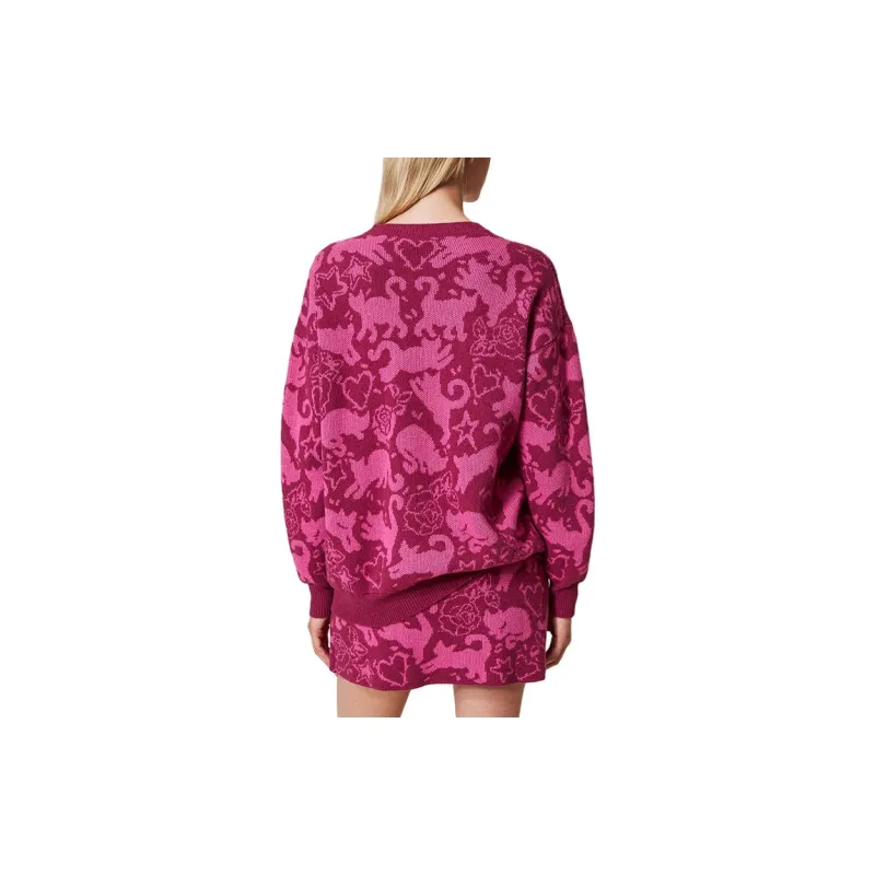 Twinset Patterned Jacquard Sweater-2