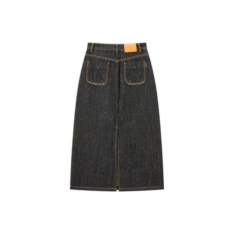 PEACEBIRD Denim Long Skirt Women's-1