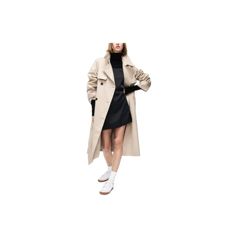 H&M Trench Coats Women's Beige-1