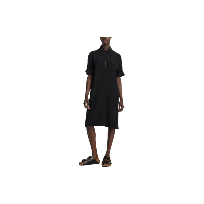 St. John Crepe-de-chine Shirt Dress-1