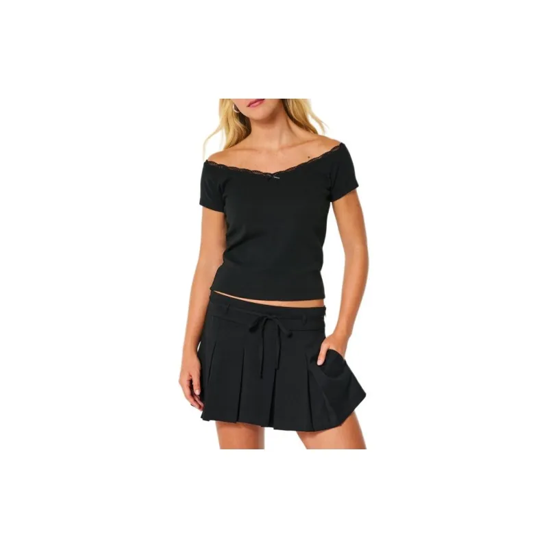 Hollister Casual Short Skirts Women's Black-2